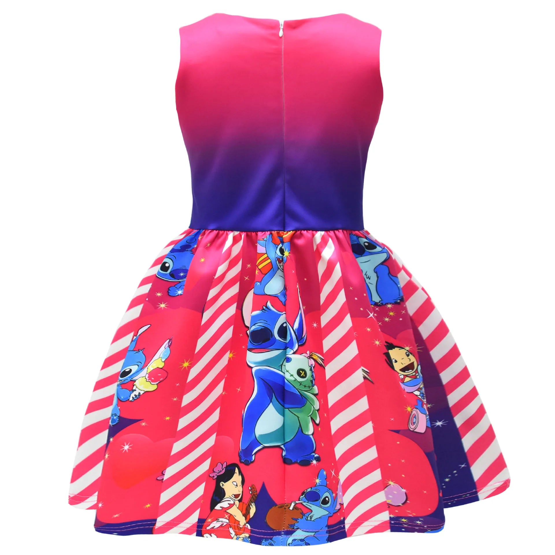 Lilo and Stitch Baby Girls Lilo Stitch Cosplay Princess Dress Kids Birthday Christmas Party Costume Summer Clothes Bow Sundress