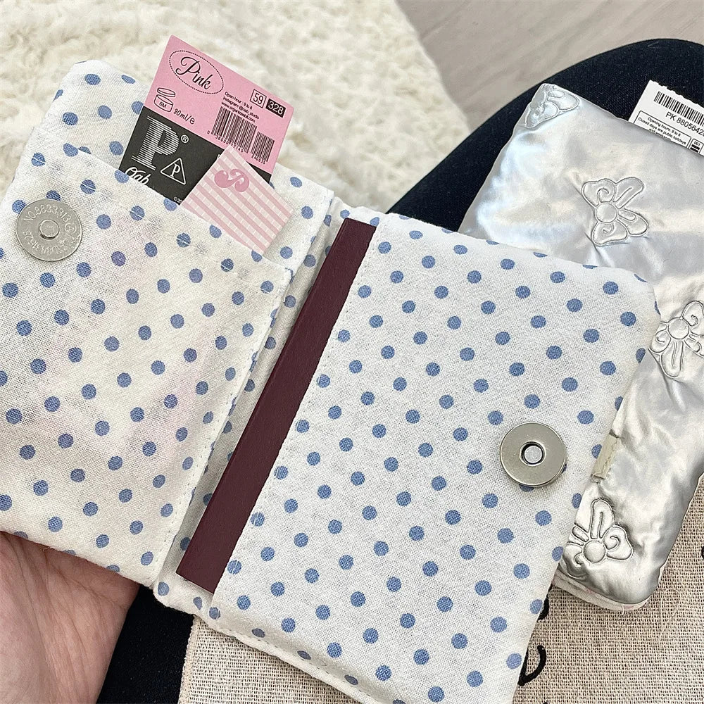 Bow Knot Women Girl Korean Ins Certificates Passport Wallet Travel Multi Functional Document Card Passport Cover Storage Bags
