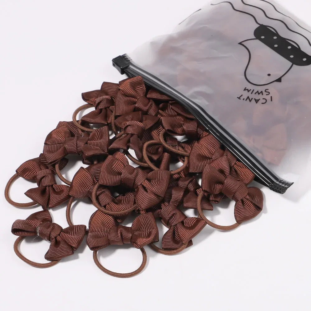 5Pcs Children Hair Ties Headdress Girls Scrunchies Elastic Hair Band Kids Hair Rope Bow Rubber Band Set Baby Accessories