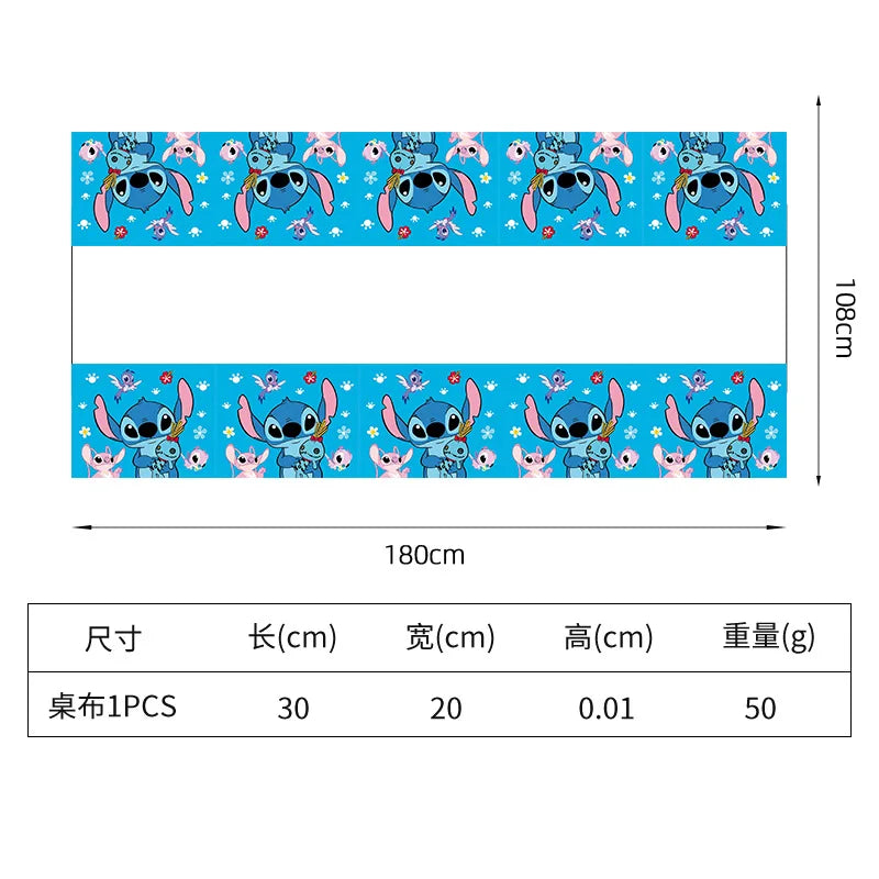 Lilo and Stitch Birthday Decorations Tableware Paper Cups Plate Napkins Cake Topper Balloons Birthday Decor Party Supplies Gift
