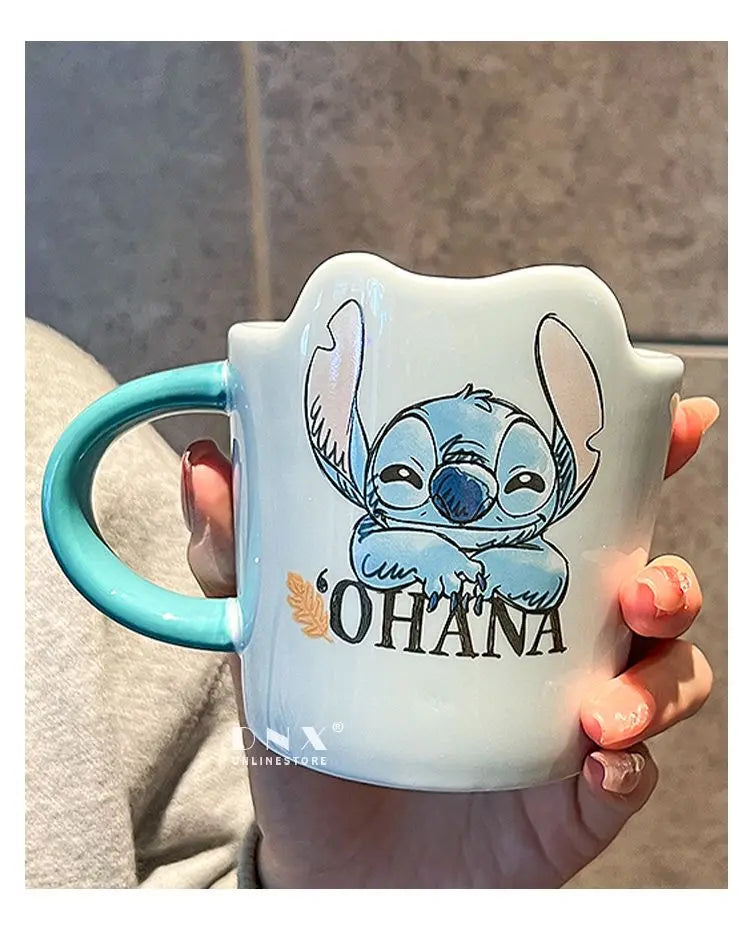 Best Selling Lilo & Stitch Creative Casual Ceramic Mug Office Desk Bedroom Restaurant Boys and Girls Birthday Gift Drinking Cup
