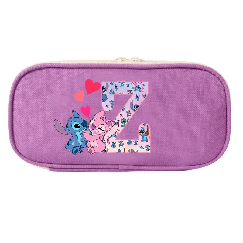 Lilo&Stitch Pencil Box Letter A B C Student School Supplies Stationery Kids Penbag Pencilcase Kawaii Boy Girl Birthday Cute Gift