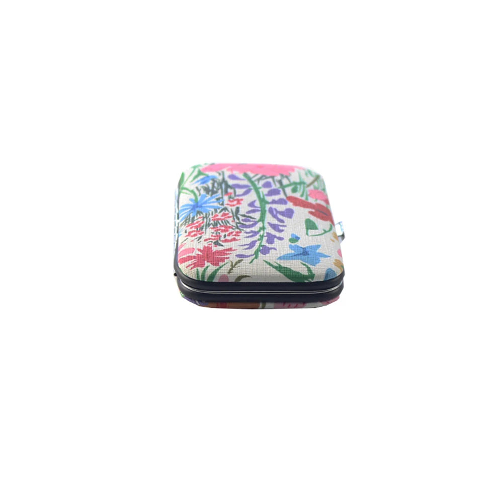 6 in 1 Soft Cover Flower Printed Travel Manicure Pedicure Set Kit Tool For Women Men Girl Boy Holiday Christmas Gift Gift