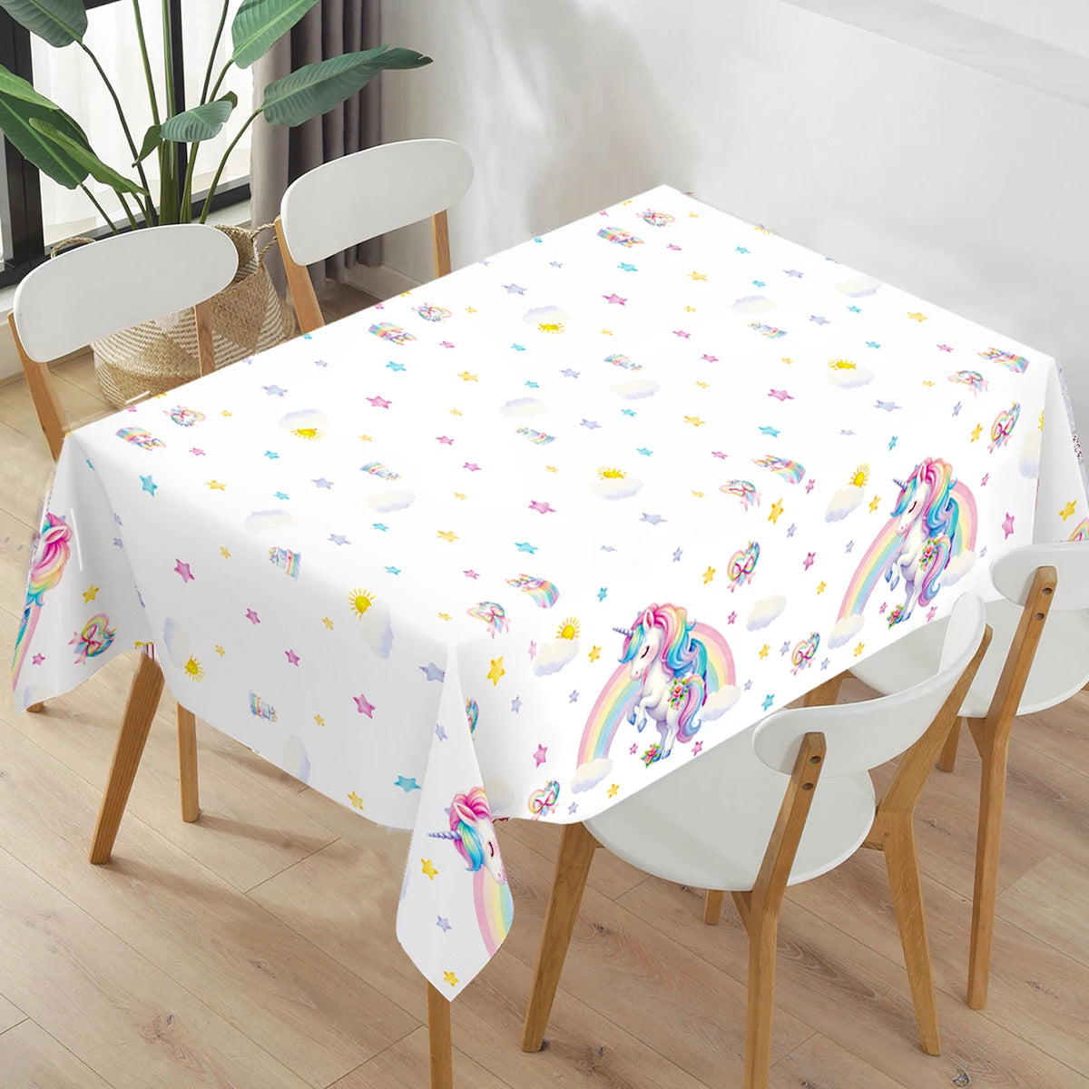 Rainbow Unicorn Disposable Tableware Happy 1st Birthday Party Decorations Kids Unicorn Theme Wedding Baby Shower Girls Supplies