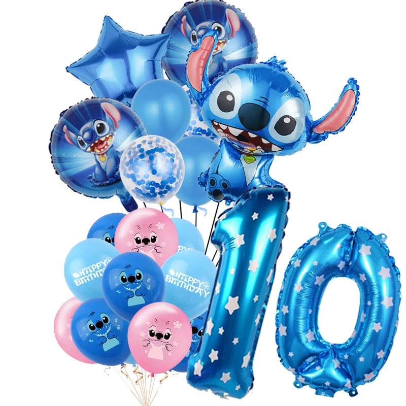 Lilo and Stitch Birthday Decorations Tableware Paper Cups Plate Napkins Cake Topper Balloons Birthday Decor Party Supplies Gift