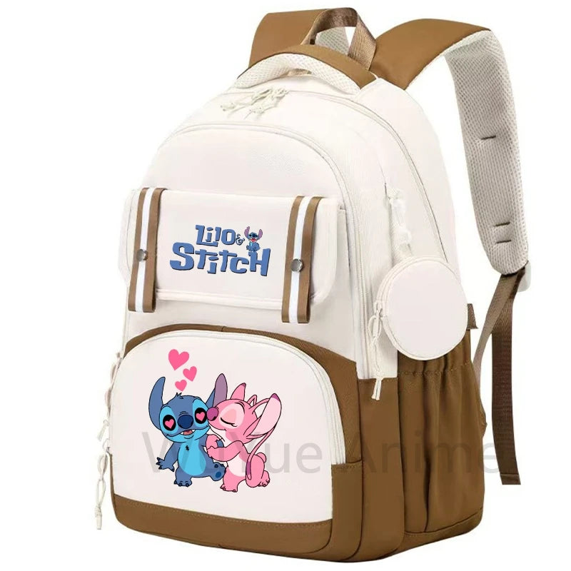 Anime Lilo Stitch Backpack Large Capacity Bookbag for Boy Girl Men Women Leisure Waterproof Laptop Travel Bag Kid Gift Mochila