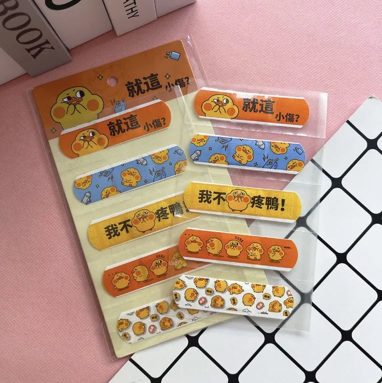 5pcs Cute Cartoon Waterproof Breathable Bandages for Girls Anti Blister Ins Style Adhesive Wound Care Plasters Baby Bandage