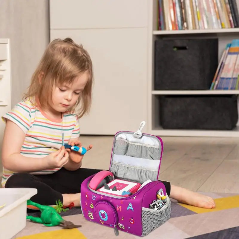 Musical Toy Storage Bag Portable Carrying Bag for Toniebox Audio Player Carrying Box for Kids Doll Headphone Charging Station