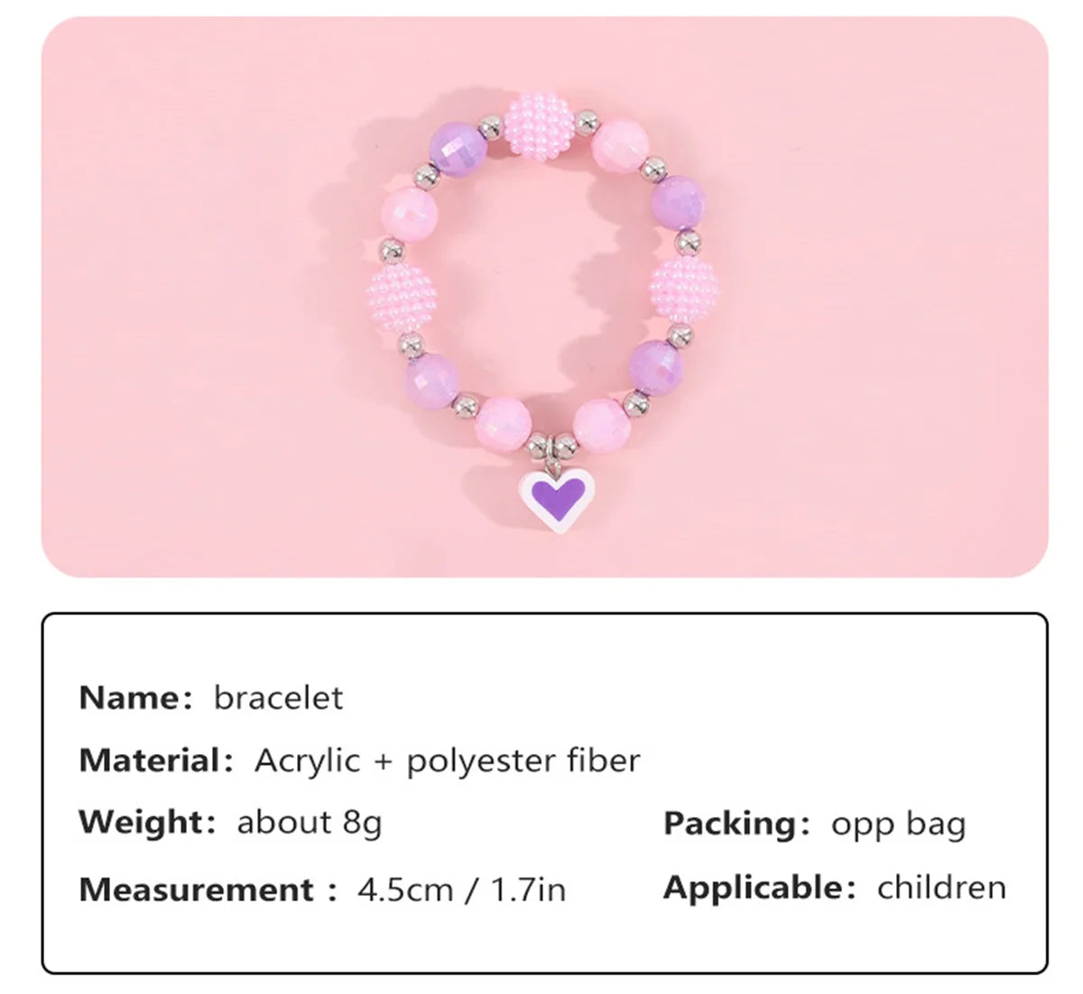 Cute Unicorn Pendant Necklace for Girls Heart Beads Necklace for Children Fashion Jewelry Accessories Birthday Gift