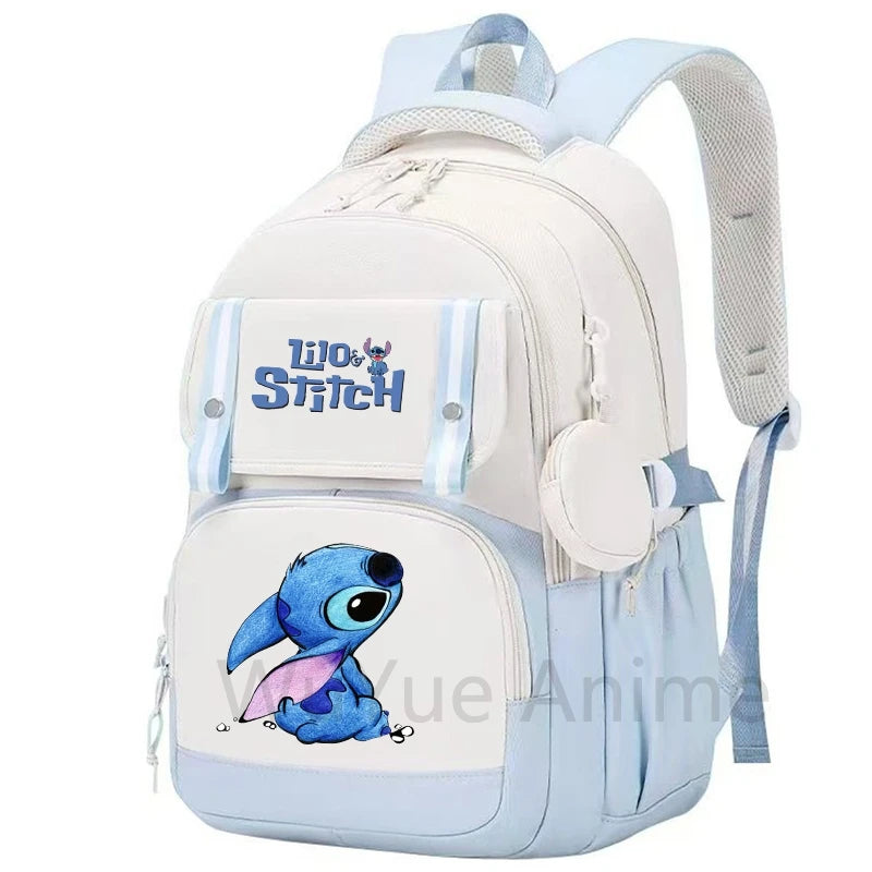 Anime Lilo Stitch Backpack Large Capacity Bookbag for Boy Girl Men Women Leisure Waterproof Laptop Travel Bag Kid Gift Mochila