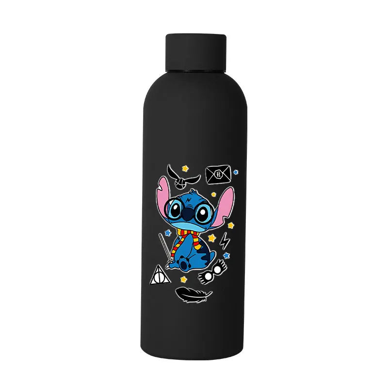Lilo&Stitch Insulated Cup Sports Small Mouth Bottle Angel Colour Double-layer Vacuum Stainless Steel Cola Coffee Frosted Bottle