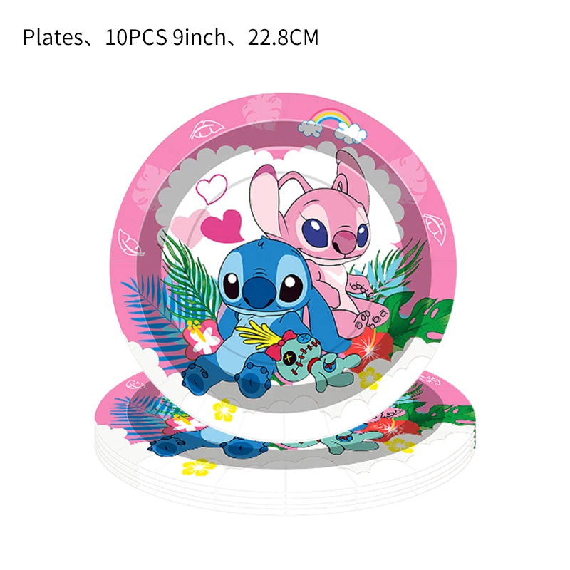 Lilo And Stitch Birthday Decorations Stitch Birthday Girl Party Decor Supplies Balloons Backdrop Banner Plates Cups Tablecloth
