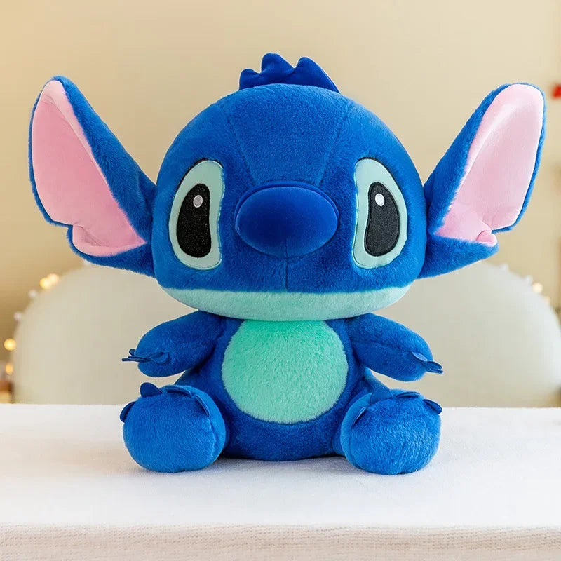 New Blue Pink Lilo & Stitch Hug The Duck Doll Cartoon Angel Plush Toy Cute Anime Soft Stuffed Kawaii Children's Birthday Gift