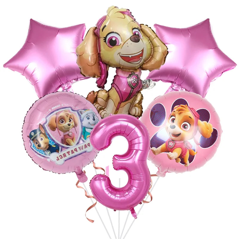 New Paw Patrol Birthday Decoration Dogs Skye Disposable Tableware Cup Plate Tablecloth Baby Shower Kids Girl Boy Party Supplies