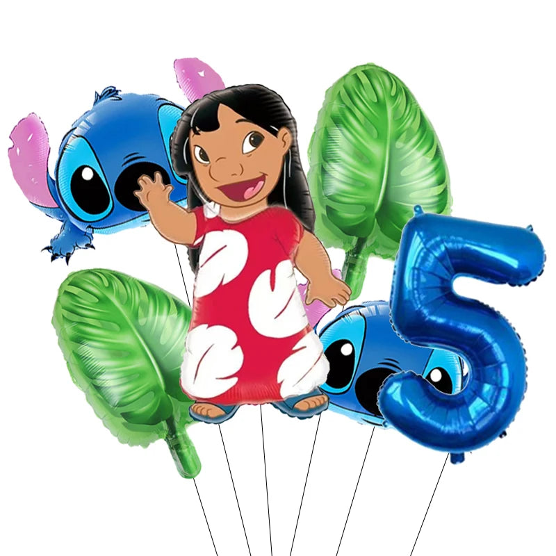 Lilo & Stitch Party Balloons Stitch Number Balloon Garland Arch Kit Baby Shower Birthday Party Decor Kids Toy Gift