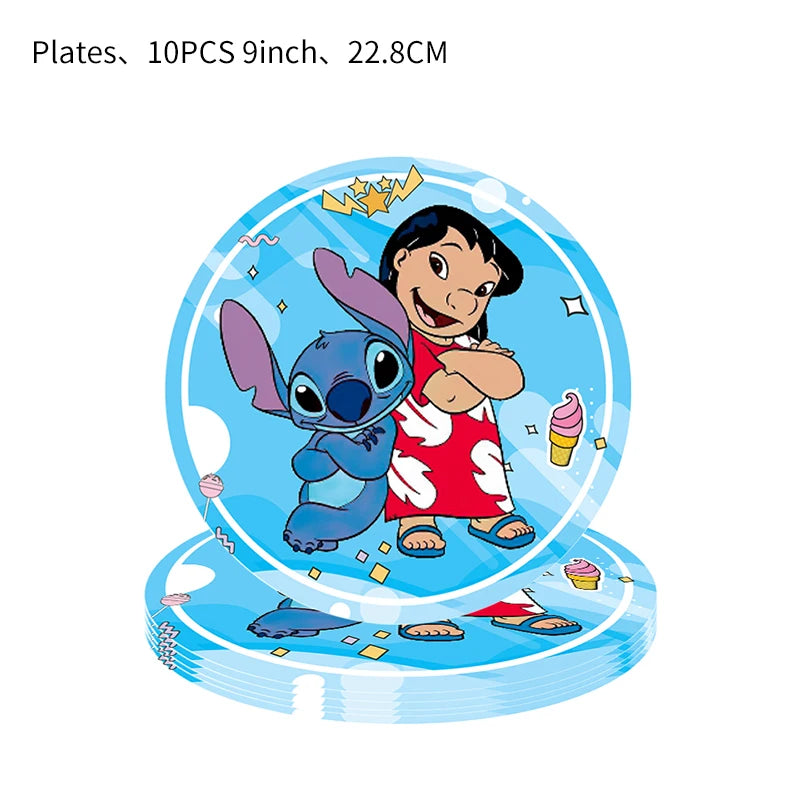 NEW Lilo And Stitch Birthday Party Decoration Tableware Balloon Cup Plate Banner Backdrop Lilo Stitch Theme Party Supplies Favor