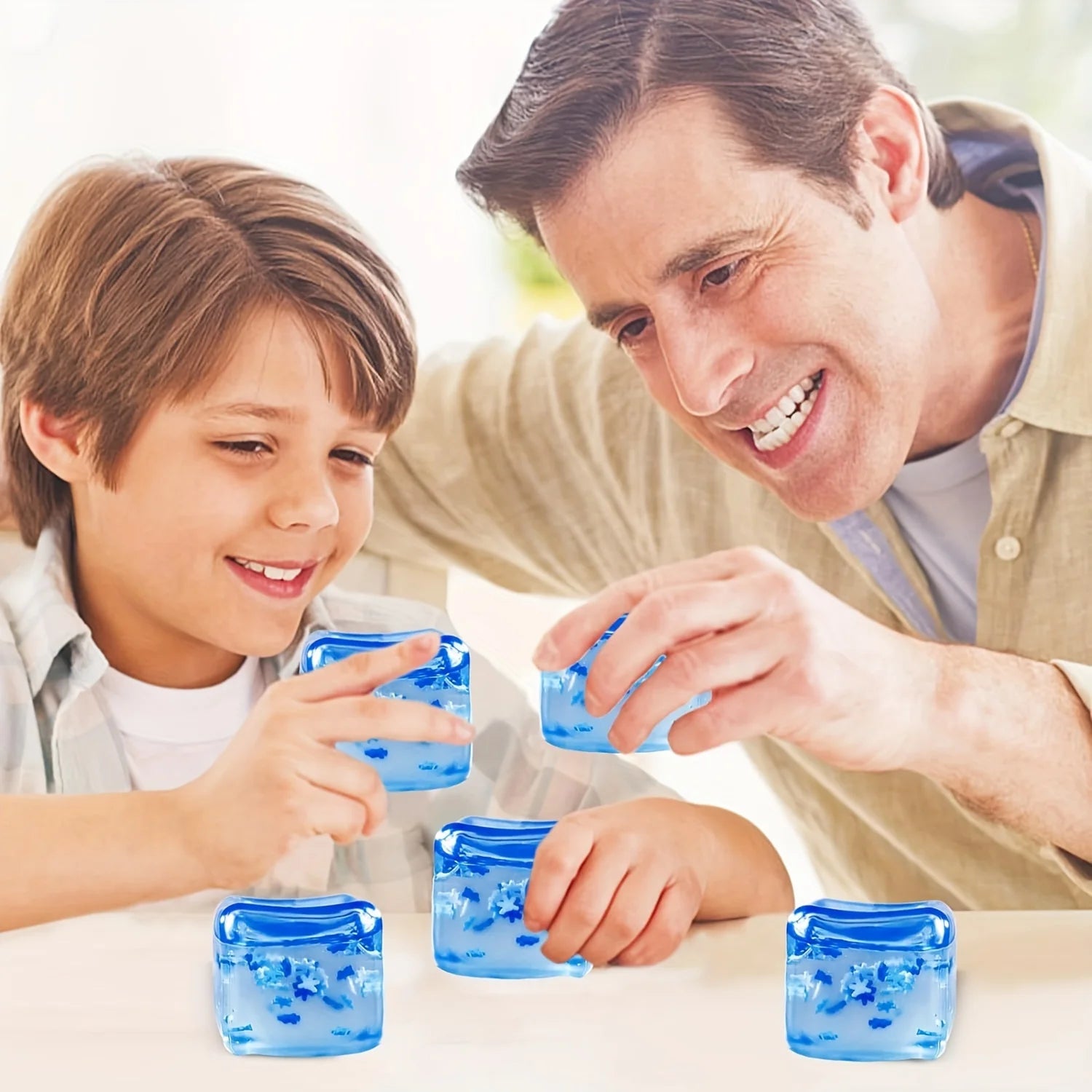 1pc Squishy Ice Cube Stress Balls Stress Balls for Kids and Adults Anxiety Relief, Funny Stress Calming Toys