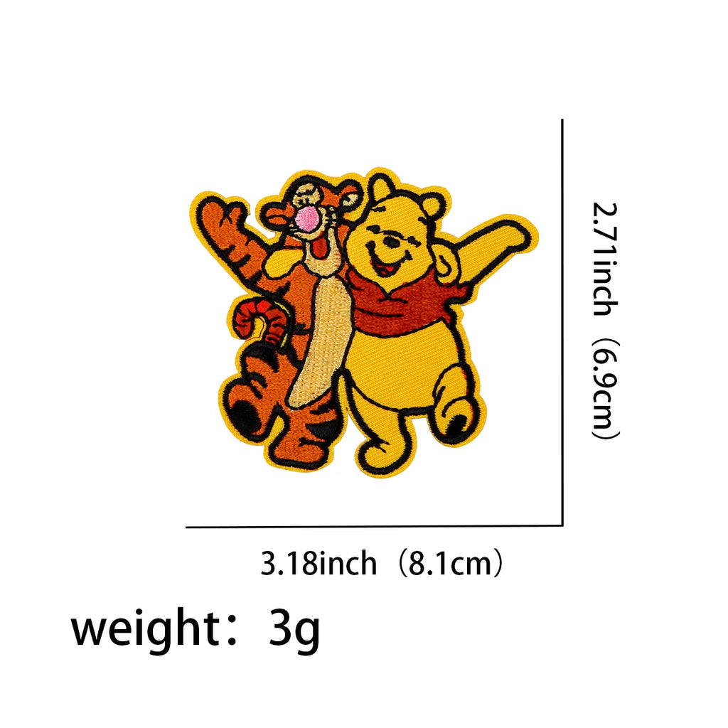 Cute Stitch Patches On Clothes Cartoon Mushu Dragon Embroidered Patches Animals Badges Iron On Patch DIY Clothing Accessories