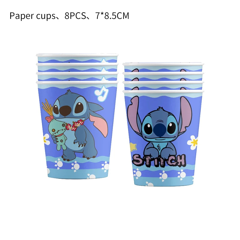 Stitch Party Supplies For Child Lilo And Stitch Birthday Party Decorations Balloons Banner Tablecloth Backdrop Tableware
