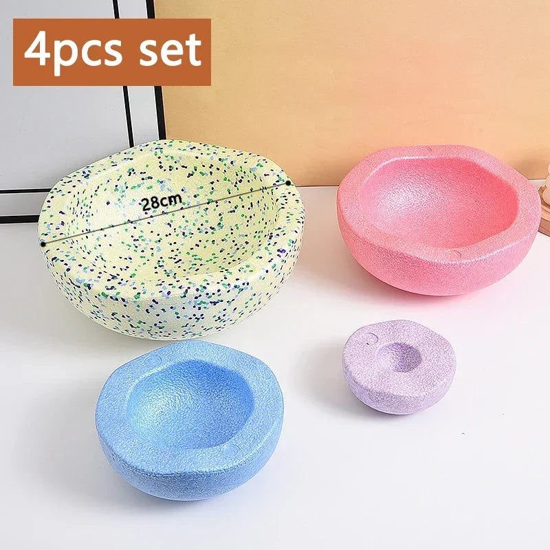 Children's Balance Training Foam Step Sensory Tube Assisted Outdoor Games Stacking Stones Flower Balance Sports Baby Toys Gifts