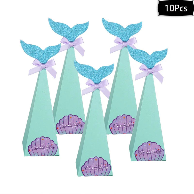 Little Mermaid Party Favors Memmaid Glasses/Tattoo Stickers/Headband/Clap Circle Toy Girls Birthday party gift Decor Baby Shower