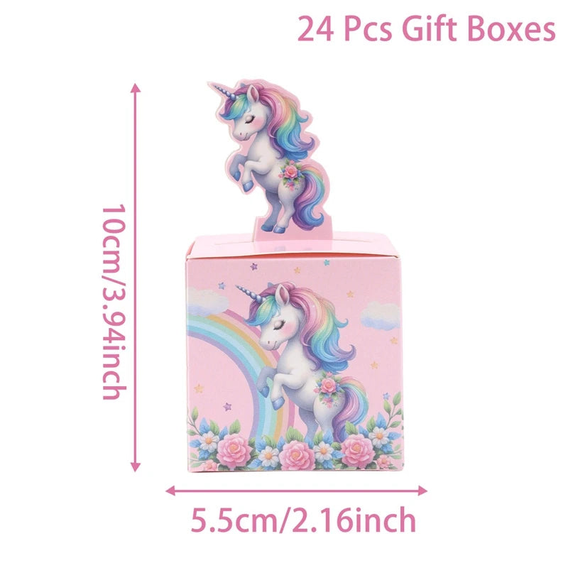 Rainbow Unicorn Disposable Tableware Happy 1st Birthday Party Decorations Kids Unicorn Theme Wedding Baby Shower Girls Supplies
