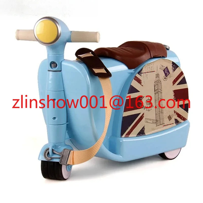 Children Travel luggage locker boy girl Can sit to Accept 50KG baby Multifunction creative suitcase kids Drag box