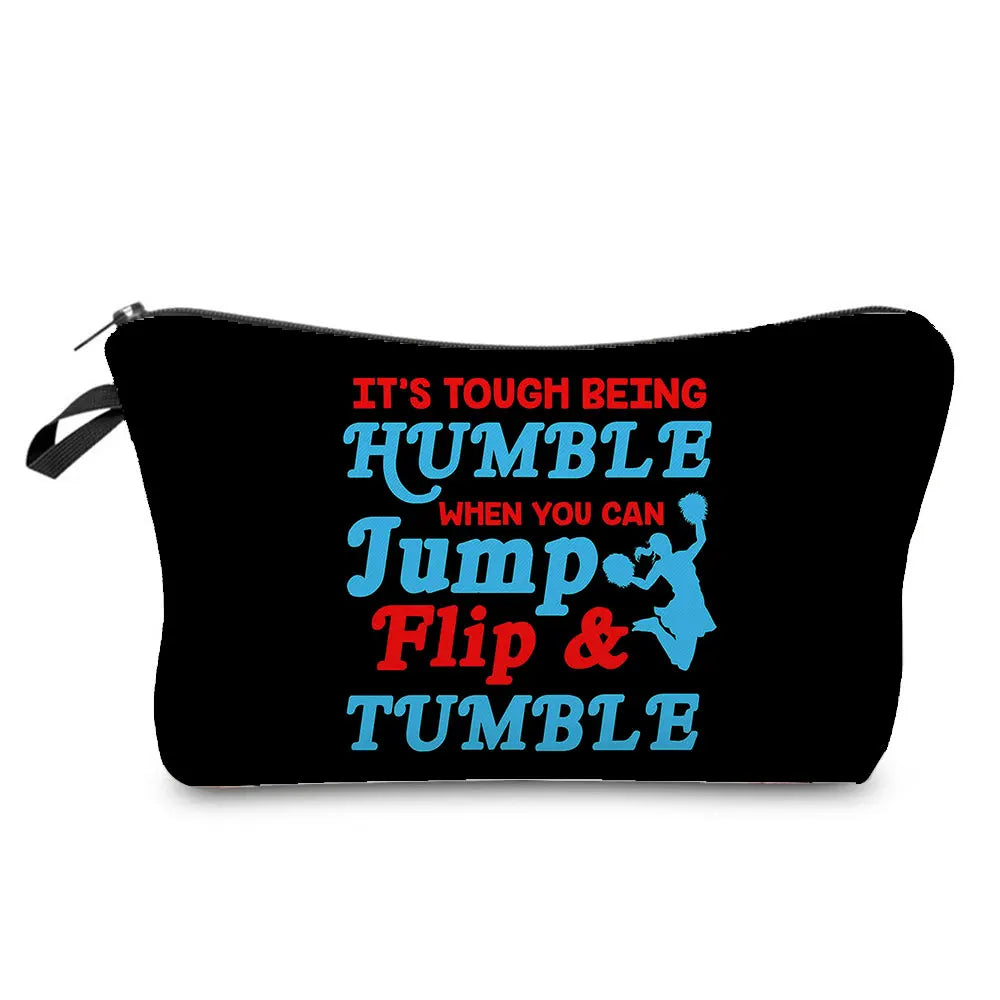 Cheerleading Girl Makeup Bag Club Gift Bag Female Portable Custom Pattern Cosmetic Bag Travel Organizer Storage Bag Toiletry Kit