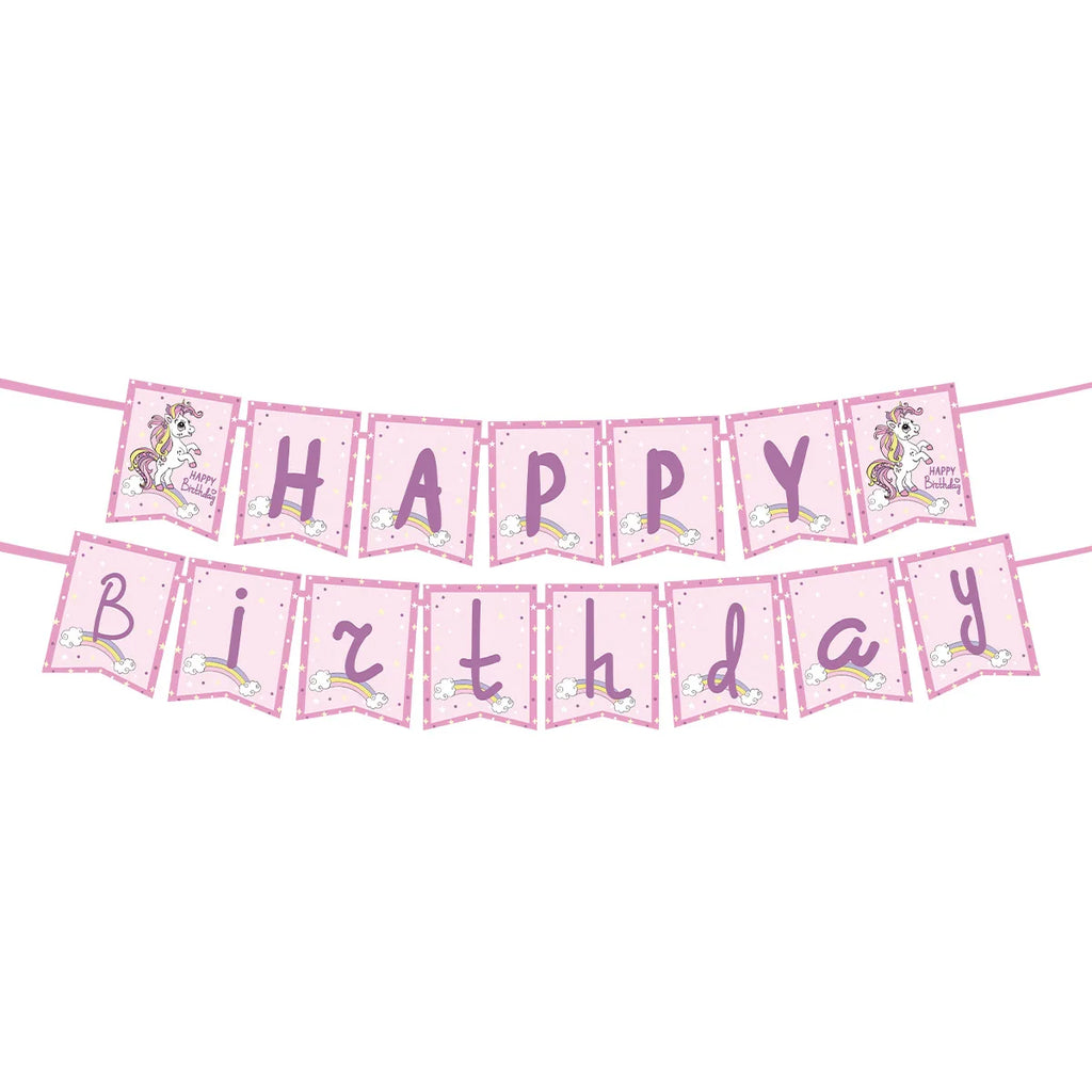Unicorn Party Banner Garland standing Unicorn Balloon Kids girls Birthday Decoration Banner Baby Shower Unicorn party decoration