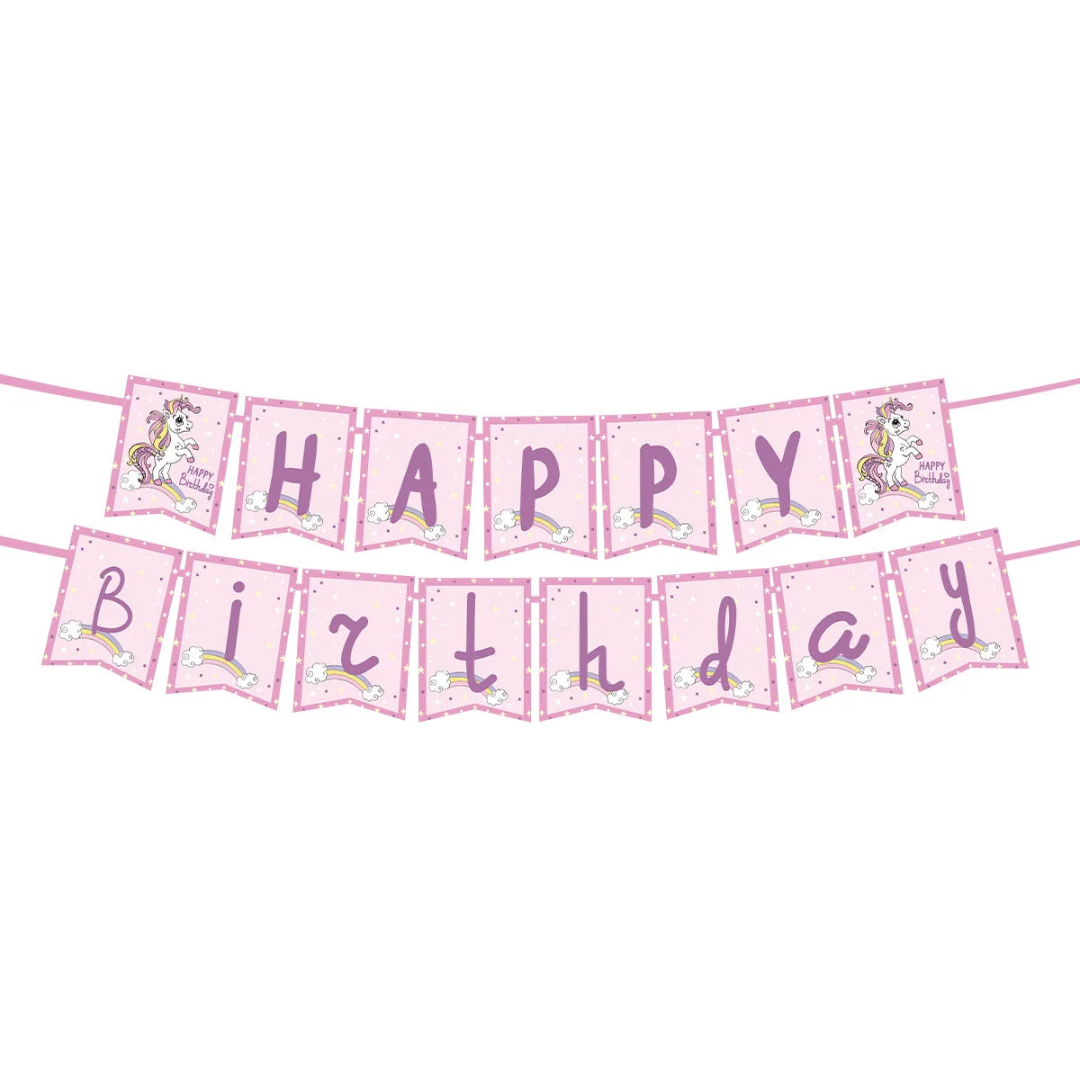 Unicorn Party Banner Garland standing Unicorn Balloon Kids girls Birthday Decoration Banner Baby Shower Unicorn party decoration