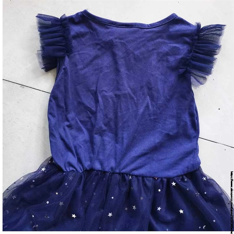 Lilo And Stitch Dresses Girls Dress Cartoon Princess Dress Kids Costume 3D Print Beautiful Skirt 1-10 Years Child Clothes
