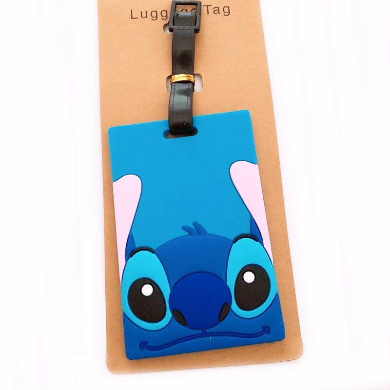 Don't mess with my stuff!Cartoon Stitch Luggage Tag Suitcase Name Address Label