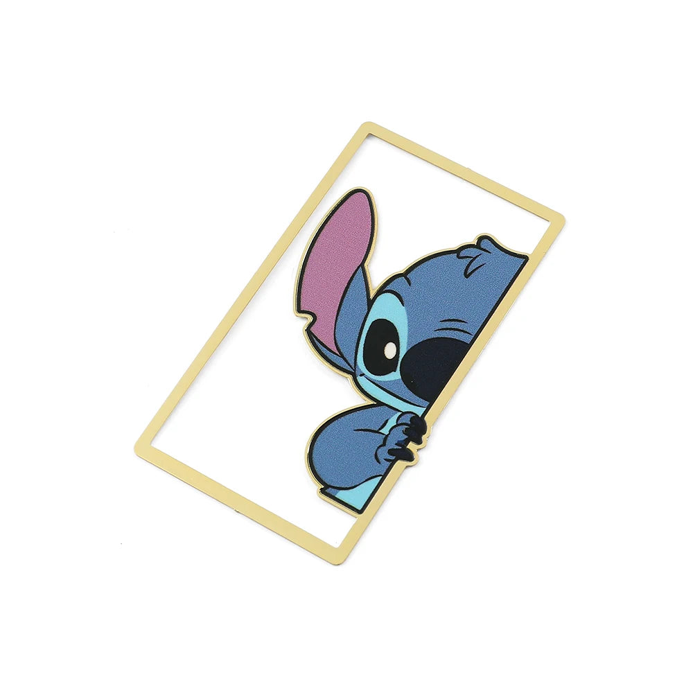 Cute Stitch Book Marks Cartoon Anime Fans Gifts Collect Metal Bookmarks Gifts From Parents to Kids Toys for Students Stationery