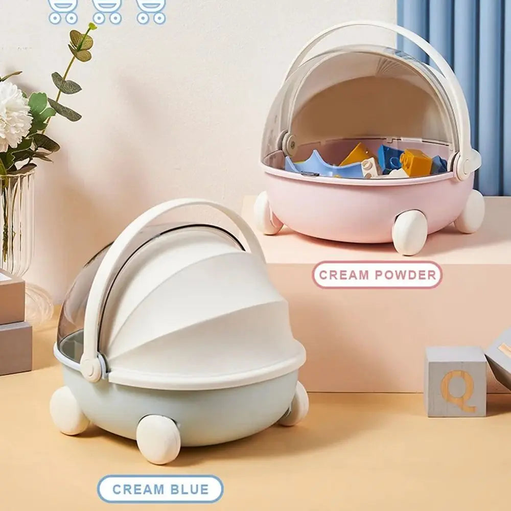 Cute Baby Cradle Shape Desktop Storage Box Doll Baby Bed for Labubu Storage Container Storage Trunks
