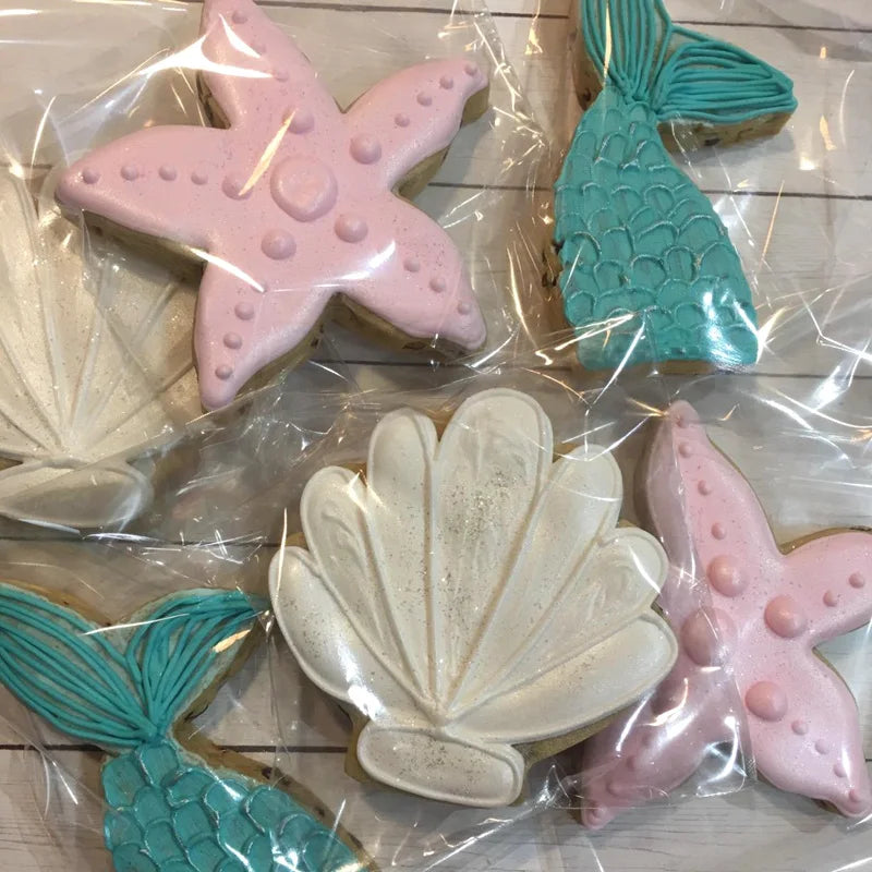 3Pcs/lot Ocean Seahorse Starfish Cookie Cutter Mold Under The Sea Mermaid Birthday Party Decoration DIY Cake Biscuit Baking Tool