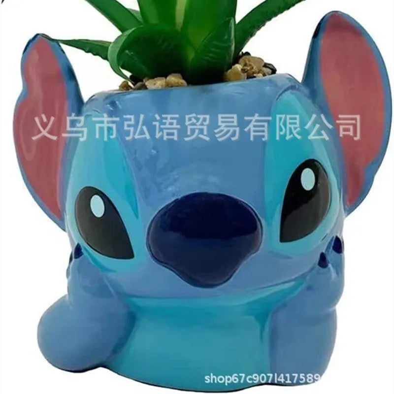 Cute Animation Stitch Succulent Flowerpot Home Desktop Courtyard Office Decoration Cute Flowerpot Decoration Potted Plant