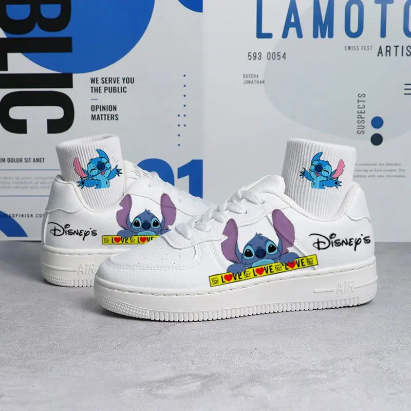 Lilo & Stitch Sneakers Kawaii Cartoon Shoes Sock Little Monster Pattern Shoes Fashion Casual Sport High and Low Top Shoes