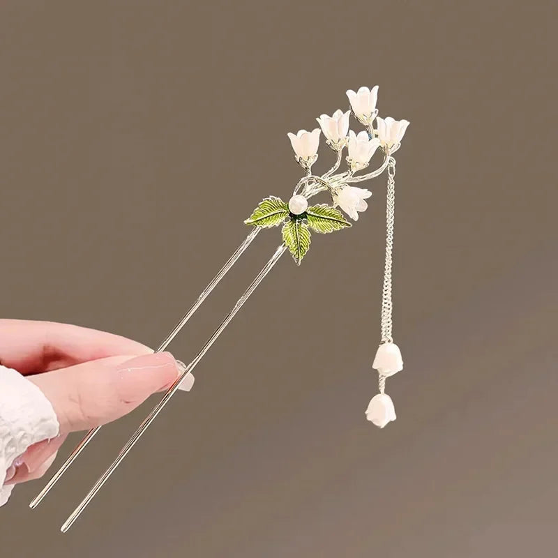 Retro Antique Tassel Phoenix Student Pearl Rhinestone Butterfly Hair Stick Jewelry Wedding Hair Accessories Charm Metal Hairpins