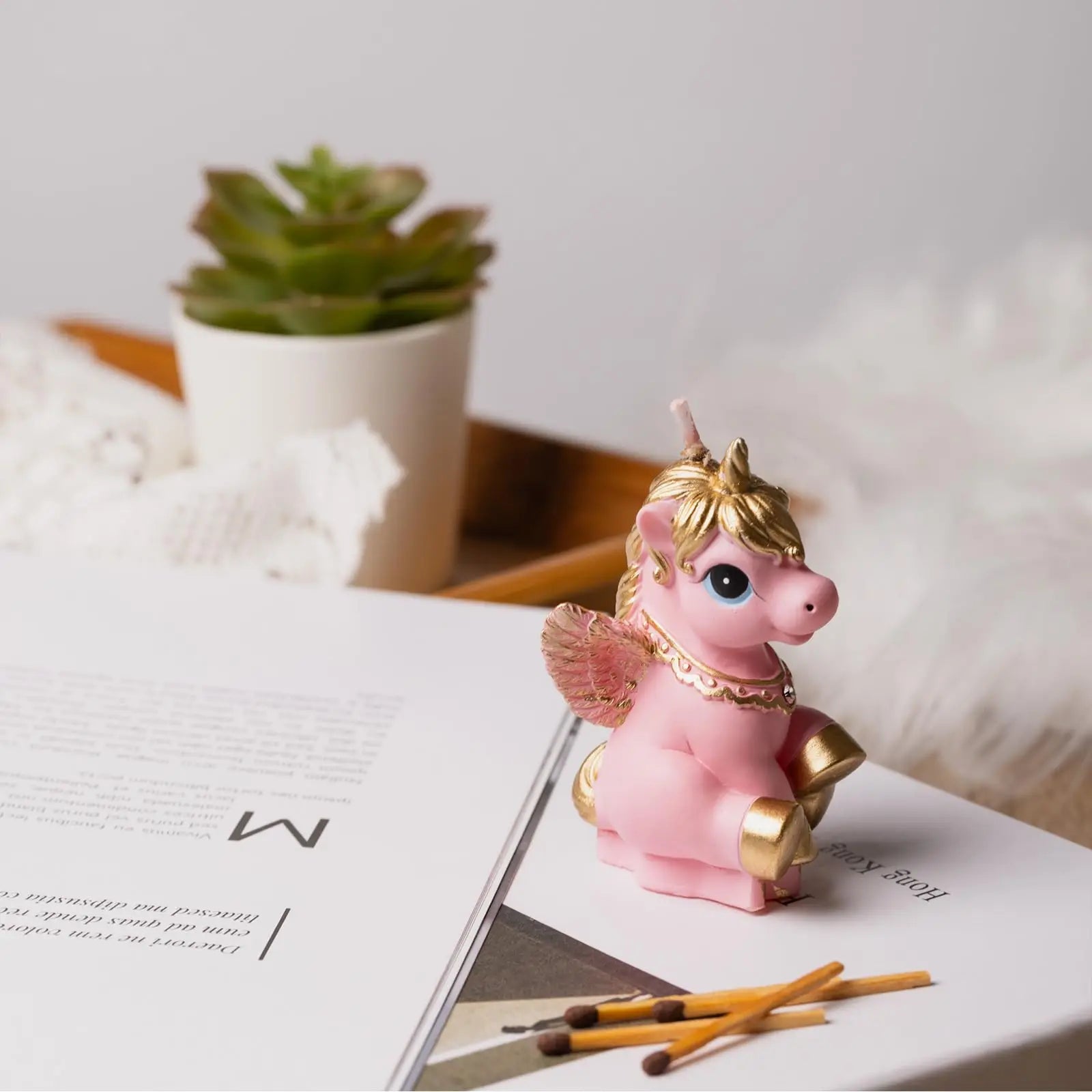 Sparklers Birthday Candle 1 Years Pink Unicorn Original Birthday Candles for Cake Blue Children's Birthday Candle