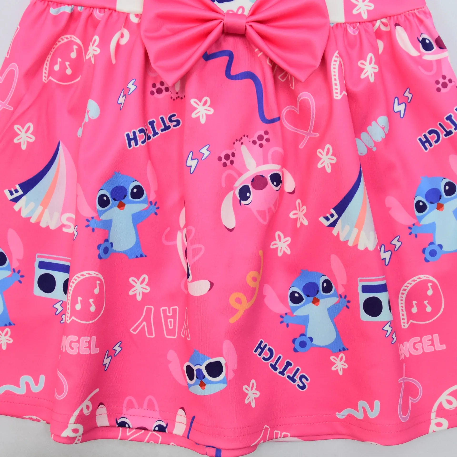 Lilo and Stitch Baby Girls Lilo Stitch Cosplay Princess Dress Kids Birthday Christmas Party Costume Summer Clothes Bow Sundress