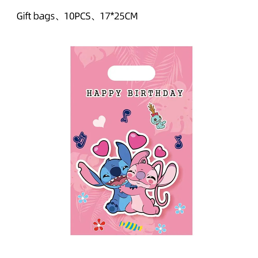 Stitch Birthday Party Supplies Stitch Tableware Set Balloons Backdrop Banner Plates Napkins Tablecloth Birthday Theme Stitch
