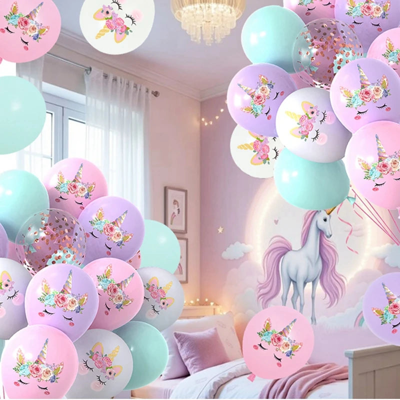 Unicorn Balloons Party Supplies Latex Balloon Kids Cartoon Animal Horse Float Globe Baby Shower Unicorn   Birthday Party Decors