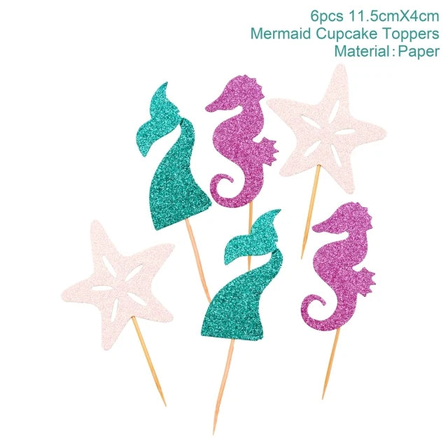 Little Mermaid Party Decor 1st One Birthday Party Kids Girl Mermaid Party Gifts Mermaid Brithday Party Supplies Baby Shower