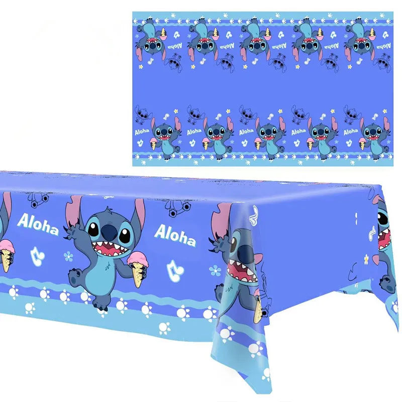 Lilo Stitch Party Supplies Paper Cup Plate Balloon Tablecloth Cake Toppers For Kid Boy Birthday Party Decoration Baby Shower