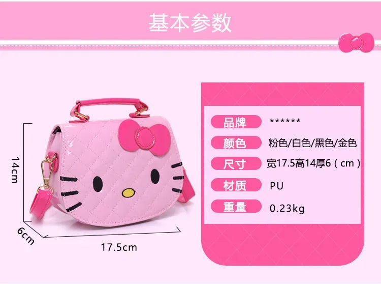 New Hello Kitty Girls Shoulder Bags Cute Cartoon Waterproof Messenger Bag Fashion Kids Anime Handbag Gifts Birthday Gifts