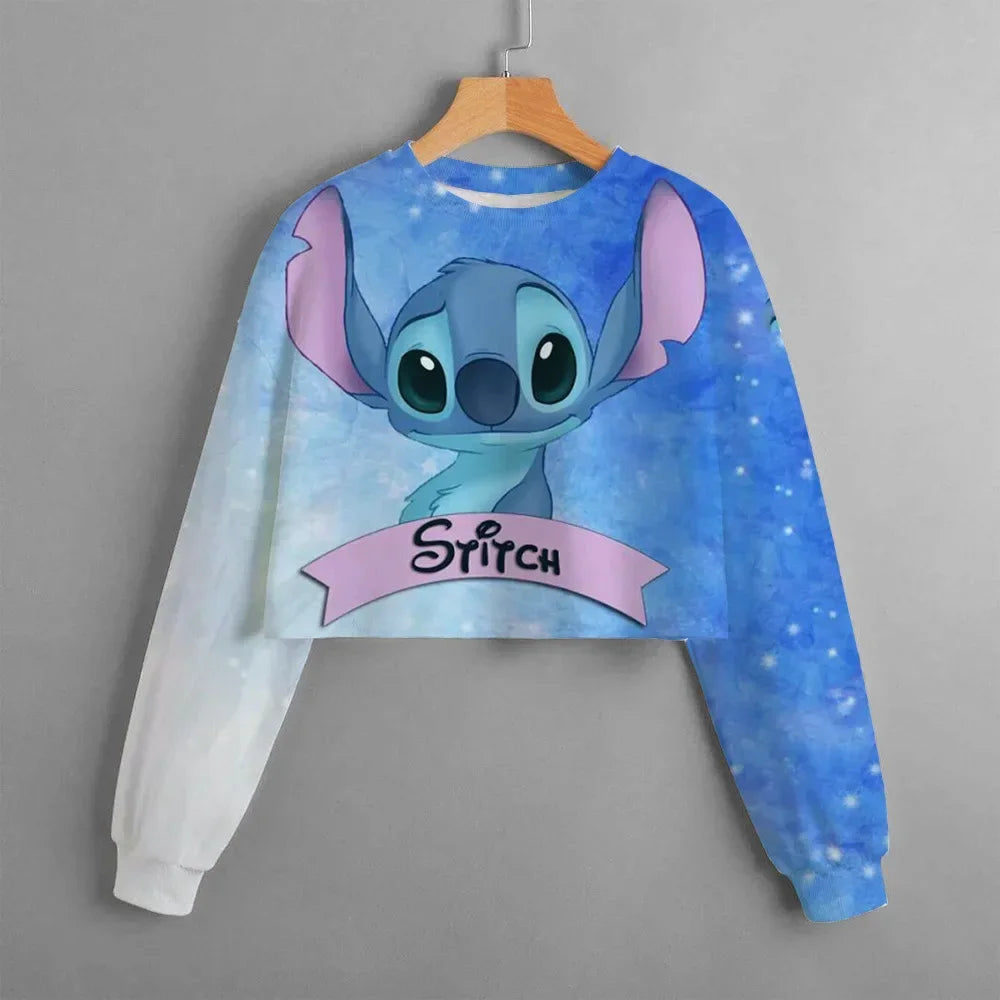 23024New Lilo & Stitch Cartoon Anime Hoodie for Boy Girl Kids 3D Print Women Clothing Coat Streetwear Sweatshirt Zipper