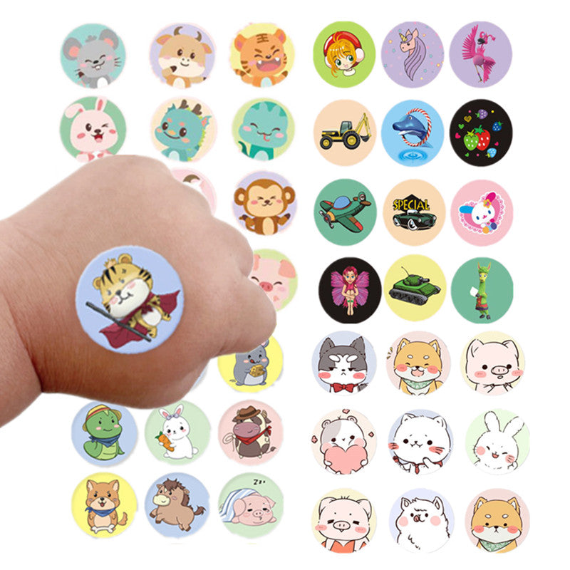 120pcs Vibrant Cartoon Waterproof Bandages  Breathable Self Adhesive Mini Round Wound Care For Kids  Adults Bandages For Kids