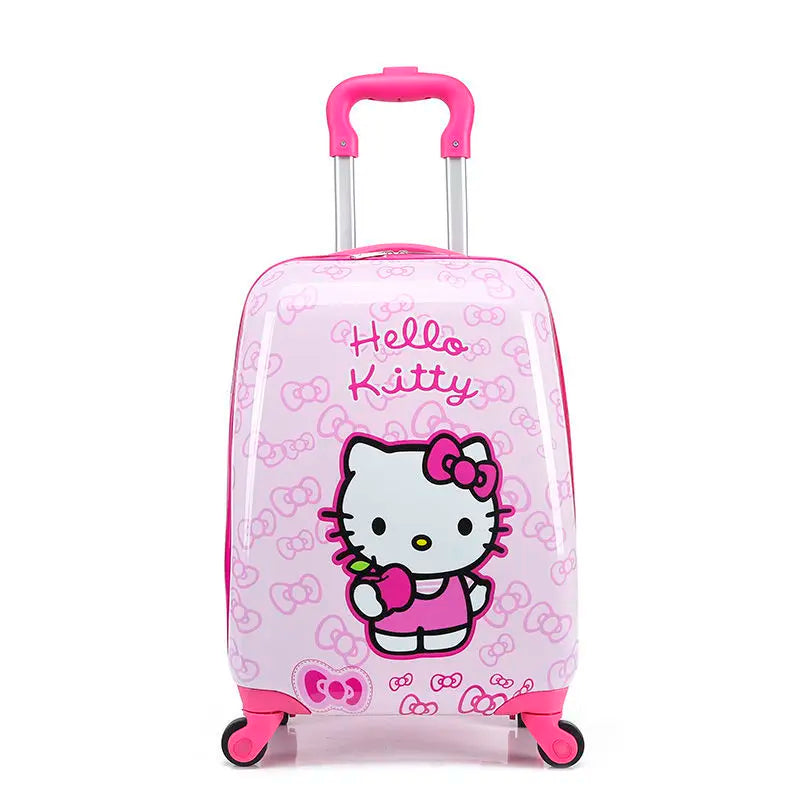 Hello Kittys Children's travel Suitcase Girl Gift Sanrios Kids Luggage Kuromi Kawaii  Large Capacity Portable Trolley Case