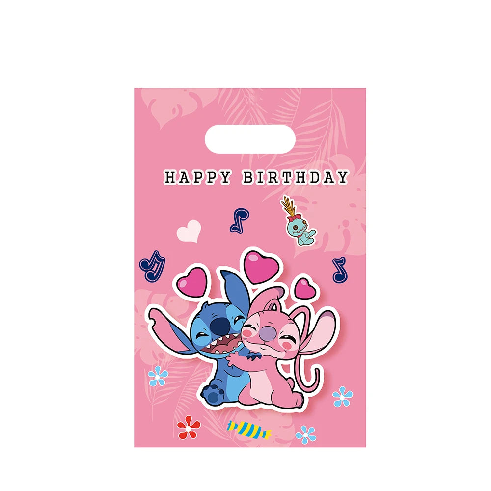 Pink Lilo & Stitch Angel Birthday Party Supply Disposable Tableware Paper Cups Plate Girls birthday party Baby Shower Decoration