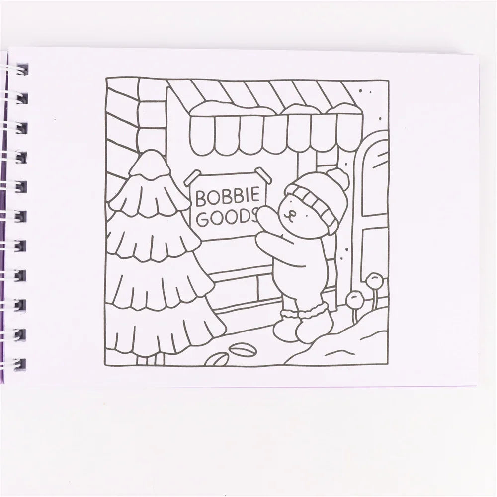 Bobbie Goods Coloring Book Cute and Cozy for Adults & Teens（Same style, different color cover）